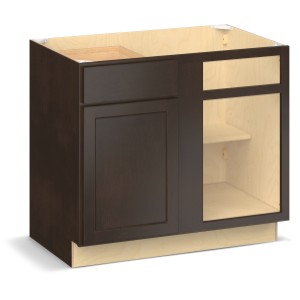 RELIABILT Parkstone II Blind Base, Espresso Stained, 39" W, 1 Door 1 Drawer, Fully Assembled - 641037 | Lowe's Pro Supply